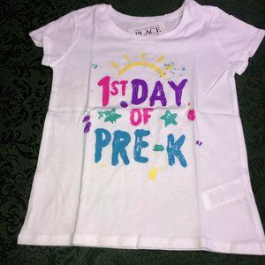 NWT 4t 4 or 5t 5 First Day Of pre-K shirt girl top